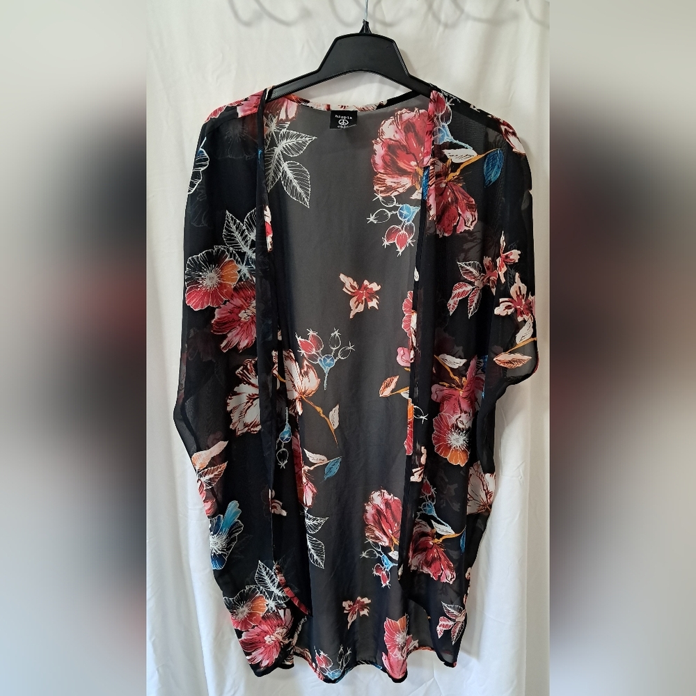 Hippie Chic Floral Kimono Cardigan